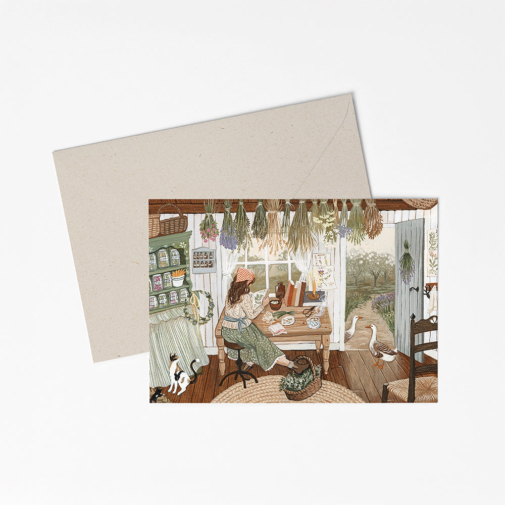 THE HERBALIST greeting card