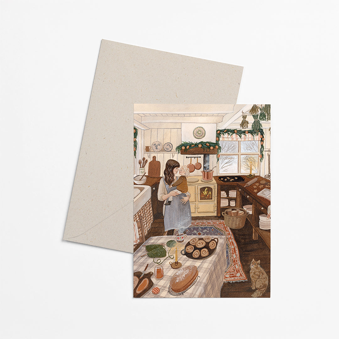 WINTER BAKING greeting card